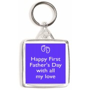 Happy First Father's Day with all my love - Square Keyring