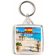 Keep Calm and Love Costa Blanca - Square Keyring
