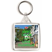 Keep Calm and Love Clovelly - Square Keyring